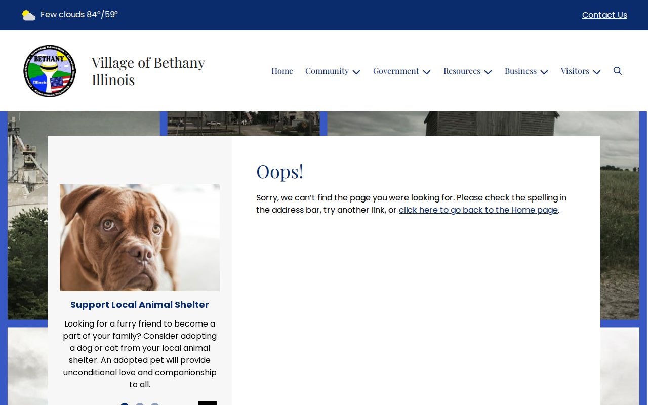 Village of Bethany Police Department official page