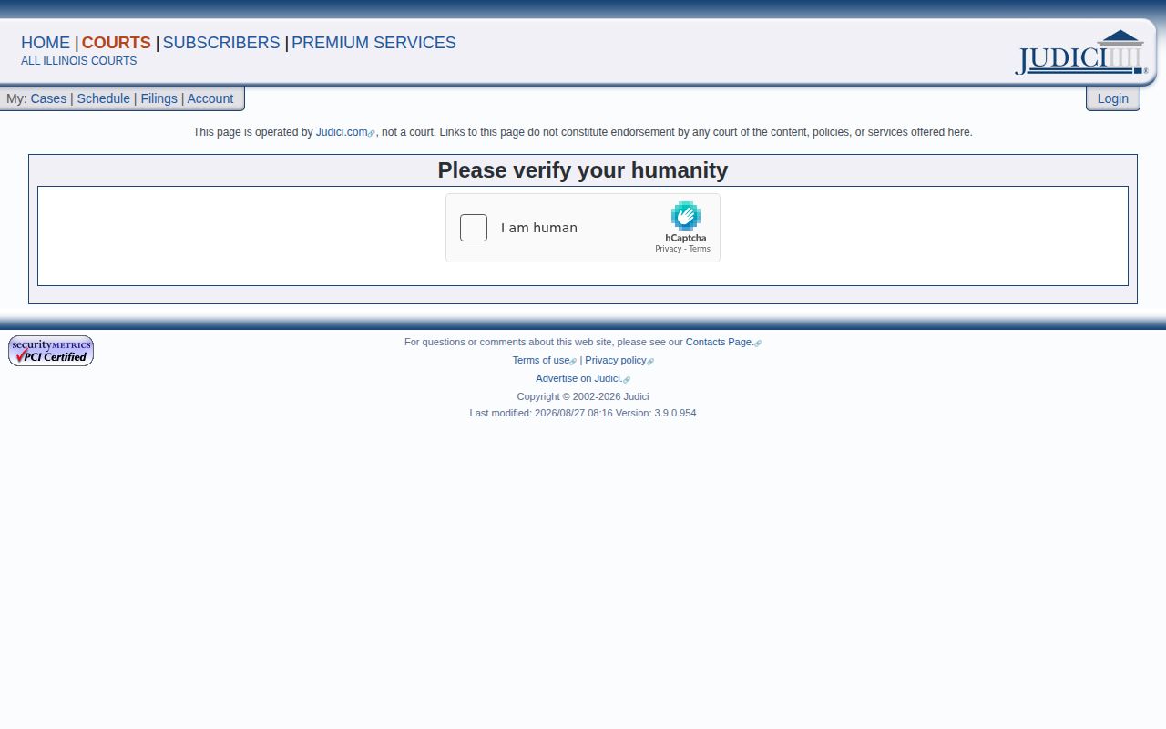 Judici Moultrie County case search interface